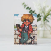 Petit Poulbot avec petits chiens Briefkaart (Staand voorkant)