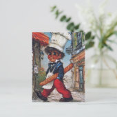 Petit Poulbot chef de cuisine Briefkaart (Staand voorkant)