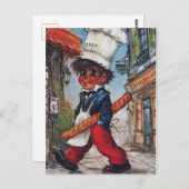 Petit Poulbot chef de cuisine Briefkaart (Voorkant / Achterkant)