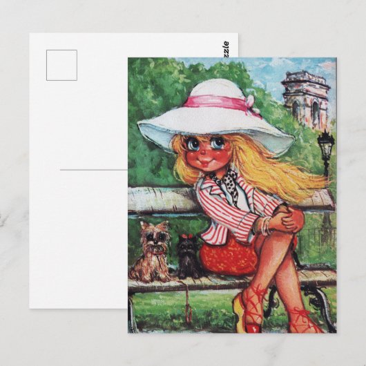 Petit Poulbot chiens Briefkaart (Voorkant / Achterkant)