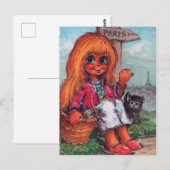 Petit Poulbot en chaton Briefkaart (Voorkant / Achterkant)