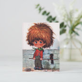 Petit Poulbot oiseau Briefkaart (Staand voorkant)