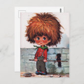 Petit Poulbot oiseau Briefkaart (Voorkant / Achterkant)