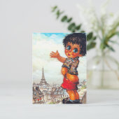 Petit Poulbot pipi Briefkaart (Staand voorkant)