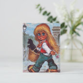 Petit Poulbot sur les Champs Elysées Briefkaart (Staand voorkant)