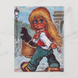 Petit Poulbot sur les Champs Elysées Briefkaart