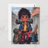 Petit Poulbot voyageur Briefkaart (Voorkant / Achterkant)