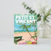 Petit Saint Vincent  strand poster Briefkaart (Staand voorkant)