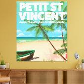 Petit Saint Vincent strand poster Canvas Afdruk (Insitu (Woonkamer))