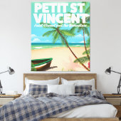 Petit Saint Vincent strand poster Canvas Afdruk (Insitu (Slaapkamer))