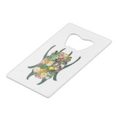 Petit scarabée bleu creditkaart flessenopener (Voorkant Gekanteld)