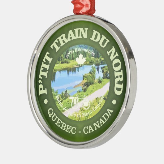 Petit Train du Nord (fietsen c) Metalen Ornament (Links)