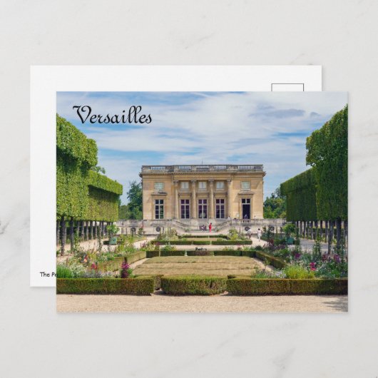 Petit Trianon en Franse tuin in Versailles Briefkaart (Voorkant / Achterkant)
