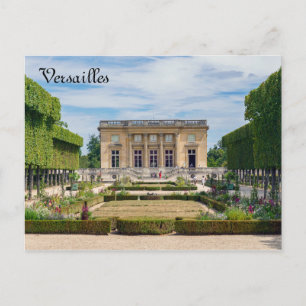 Petit Trianon en Franse tuin in Versailles Briefkaart