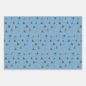 PetitArt | Bijen en wilde bloemen Reeks 3 Wrapping Inpakpapier Vel (Voorkant 3)