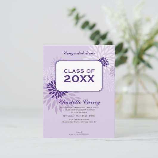 PETITE AFSTUDEREN AANKONDIGING:: AFSTUDEERDER 105  KAART (Staand voorkant)