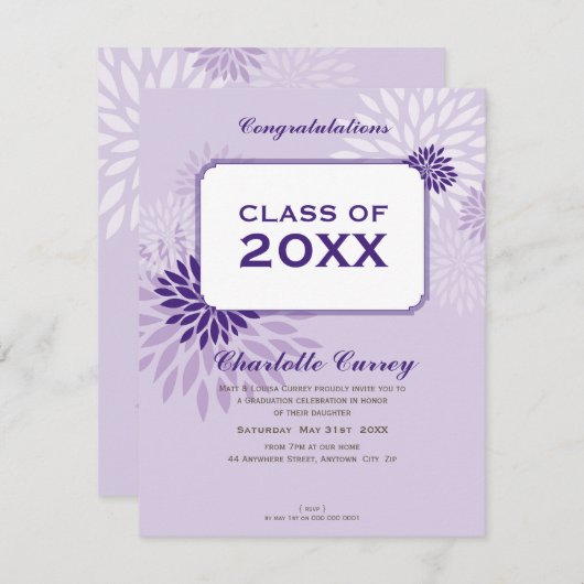 PETITE AFSTUDEREN AANKONDIGING:: AFSTUDEERDER 105  KAART (Voorkant / Achterkant)