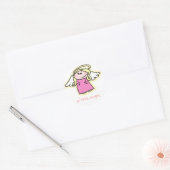 Petite Ange (kleine engel in het Frans) Ronde Sticker (Envelop)