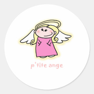 Petite Ange (kleine engel in het Frans) Ronde Sticker