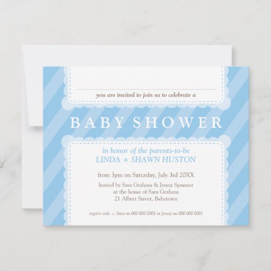 PETITE BABY SHOWER INVITES :: regendruppels 7L Kaart (Voorkant)