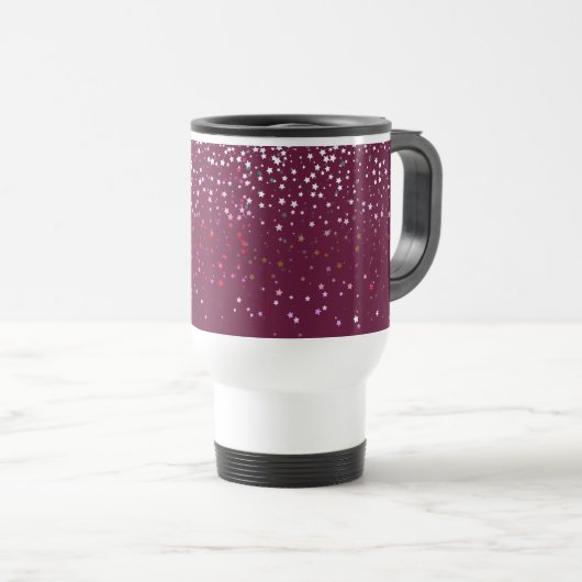 Petite Berry Stars Travel Coffee Mug-Wine Reisbeker (Voorkant rechts)