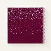 Petite Berry Sterren Aangepaste Naam Trouwen Notit Notitieboek (Achterkant)