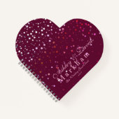 Petite Berry Sterren Hart Vorm Trouwen Notitieboek (Voorkant)
