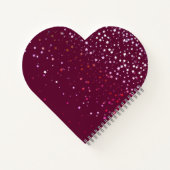 Petite Berry Sterren Hart Vorm Trouwen Notitieboek (Achterkant)