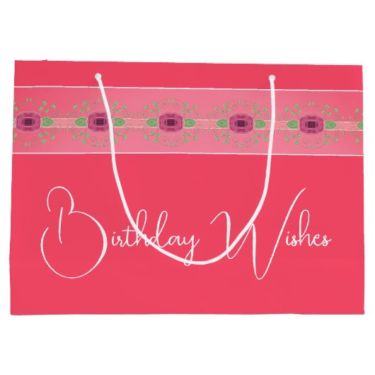 Petite bloemontwerp groot cadeauzakje (Achterkant)