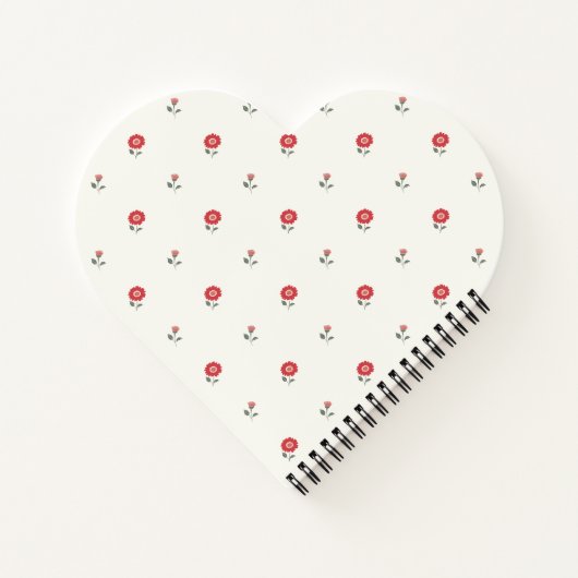 Petite Blossom Red Green Notitieboek (Achterkant)