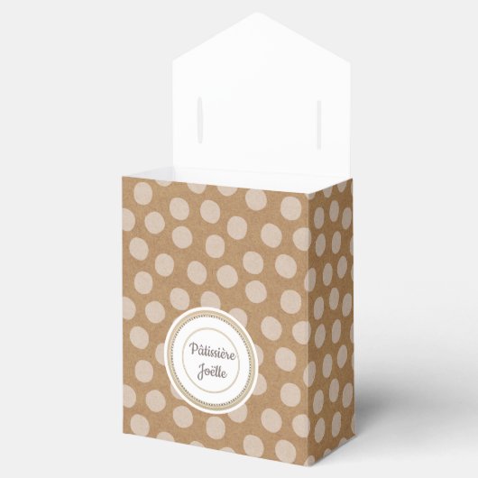 Petite boîte de pâtisserie Klein gebak - Kraft Bedankdoosjes (Geopend)