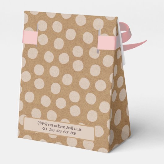 Petite boîte de pâtisserie Klein gebak - Kraft Bedankdoosjes (Achterkant)