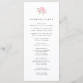 Petite Bouquet huwelijksprogramma | Blozen Programmakaart (Achterkant)