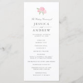 Petite Bouquet huwelijksprogramma | Blozen Programmakaart (Voorkant)