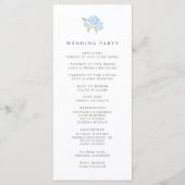 Petite Bouquet huwelijksprogramma | korenbloem bla Programmakaart (Achterkant)