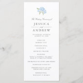 Petite Bouquet huwelijksprogramma | korenbloem bla Programmakaart (Voorkant)