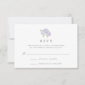Petite Bouquet RSVP-kaart | LILA RSVP Kaartje (Voorkant)