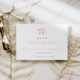 Petite Bouquet RSVP-kaart | Peach RSVP Kaartje