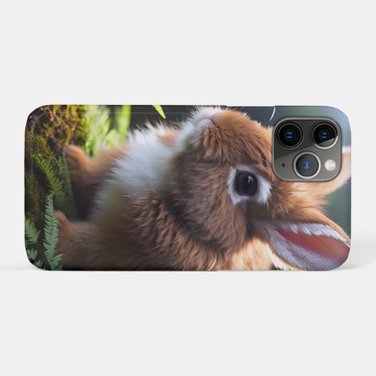 Petite Charm: het bruine en witte dwergkonijn Case-Mate iPhone Case (Achterkant (horizontaal))