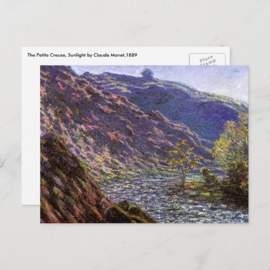 Petite Creuse, zonlicht van Claude Monet Briefkaart (Voorkant / Achterkant)