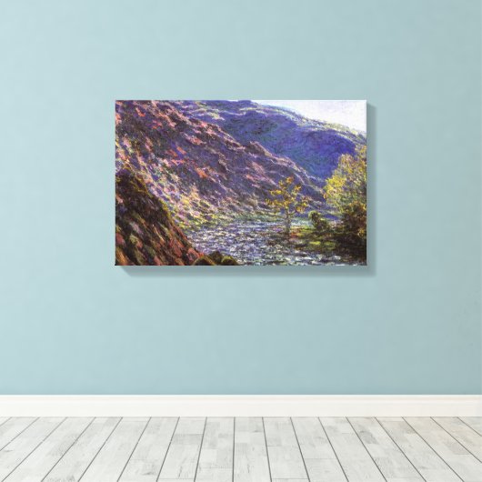 Petite Creuse, zonlicht van Claude Monet Canvas Afdruk (Insitu (Houten vloer))