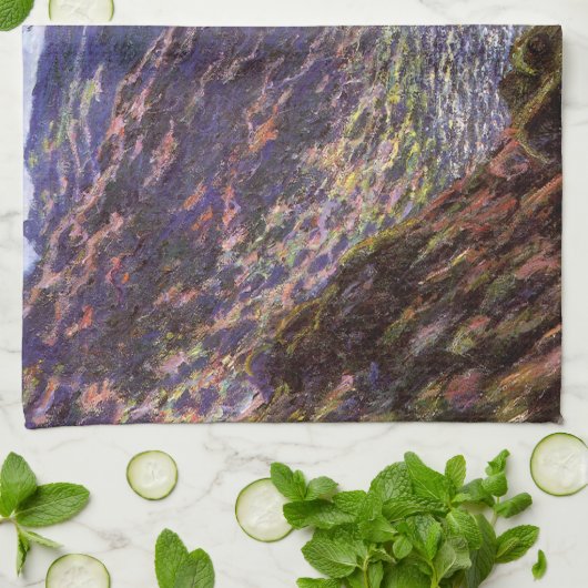 Petite Creuse, zonlicht van Claude Monet Theedoek (Gevouwen)