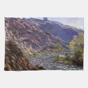 Petite Creuse, zonlicht van Claude Monet Theedoek