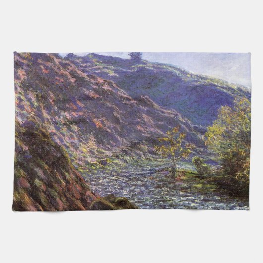 Petite Creuse, zonlicht van Claude Monet Theedoek (Horizontaal)