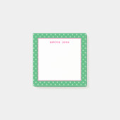 Petite Dots Pink and Green Personalized Post-it® Notes (Voorkant)