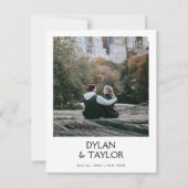 Petite eenvoudige moderne gedurfde naam ingelijst  save the date (Voorkant)