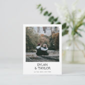 Petite eenvoudige moderne gedurfde naam ingelijst  save the date (Staand voorkant)