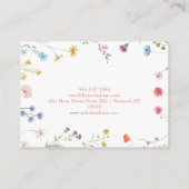 Petite Floral Patterned Visitekaartje (Achterkant)