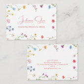 Petite Floral Patterned Visitekaartje (Voorkant / Achterkant)