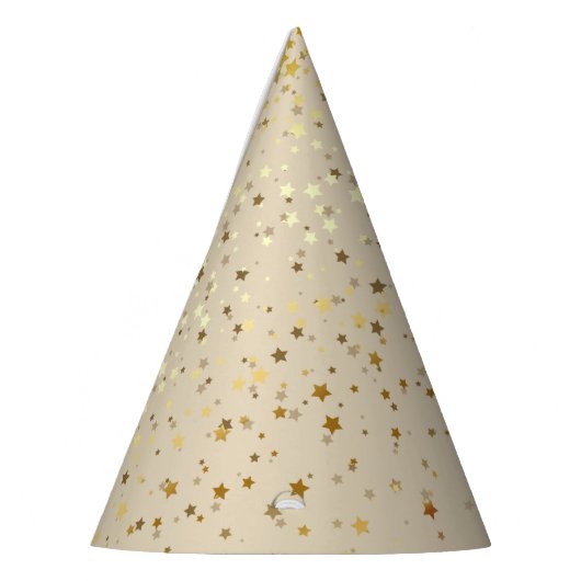 Petite Golden Stars Party - Pet-Beige Feesthoedjes (Links)